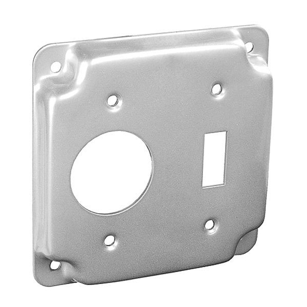 Southwire Electrical Box Cover, Square, Galvanized Steel, Toggle and Raised Cover G1937 - main